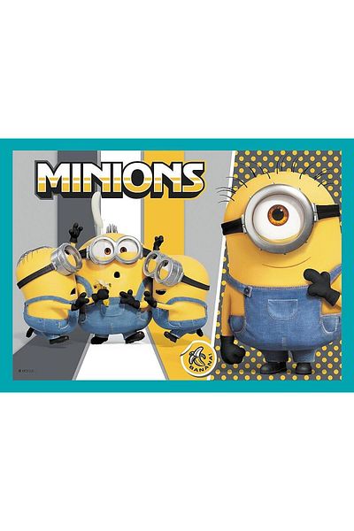 Trefl Trefl 4 in 1 Minions Puzzle, Happy Minions World, 35/48/54/70 pieces