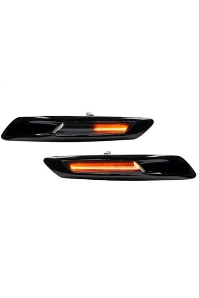 BMW Set de 2 semnalizatoare aripioare secvențiale LED dinamice, sticlă fumurie, BMW F10, F11, F07 fără facelift