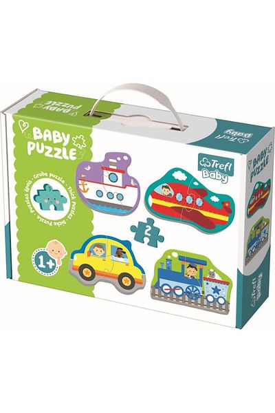 Trefl Trefl Baby Classic Puzzle, Transport Vehicles, 4x2 pieces