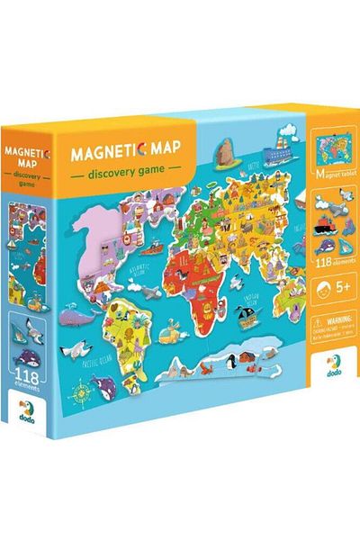Dodo Magnetic Puzzle - World Map (118 pieces)