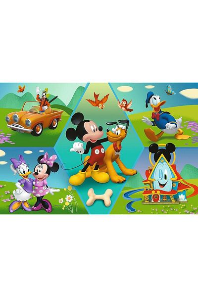 Trefl Puzzle Trefl Junior Super Shape XXL, Disney Mickey Mouse, Funny Mickey, 60 pieces