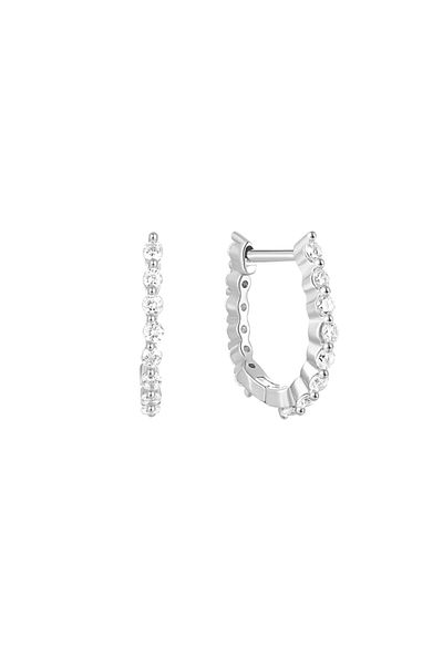 The Jewel Heart Crystal Earrings - 925 Silver