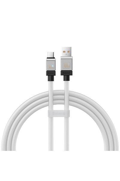 Baseus Cablu Date si Incarcare USB-A - USB-C Baseus CoolPlay, 100W, 1m, Alb CAKW000602