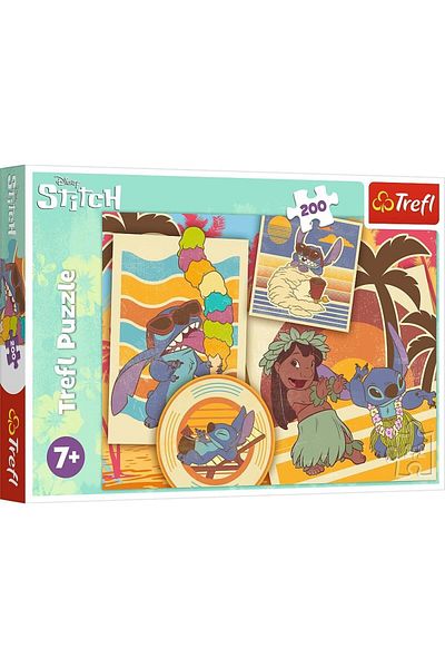Trefl Trefl Puzzle, Disney Stitch, At the Beach with Lilo and Stitch, 200 pieces