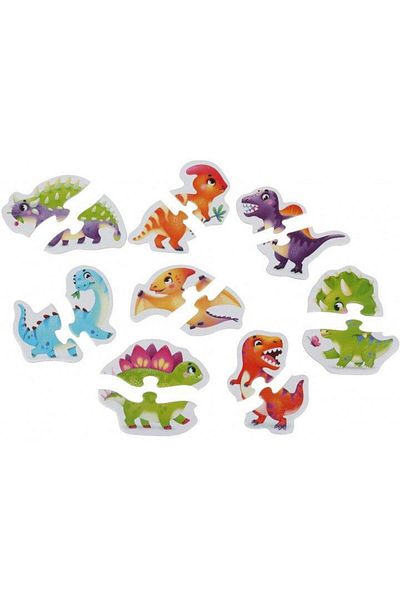 CUBIKA Dinosaurs Puzzle 8 in 1, 16 pieces