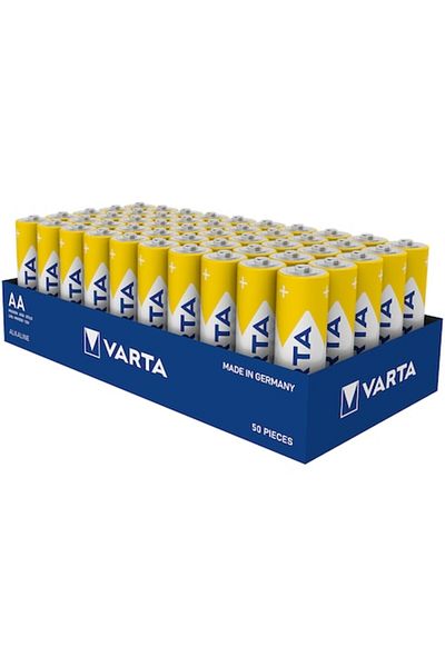 Varta Energy Aa Batteries, 50 Pieces, Alkaline, Long Lasting Performance