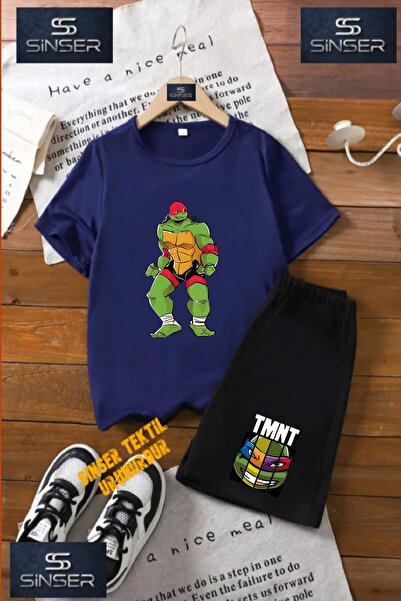 SS SİNSER Tricou cu gât rotund cu imprimeu special pentru copii UNISEX „NINJA...