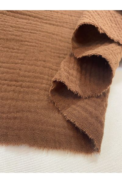 Yiğit Kumaş Brown Muslin Fabric