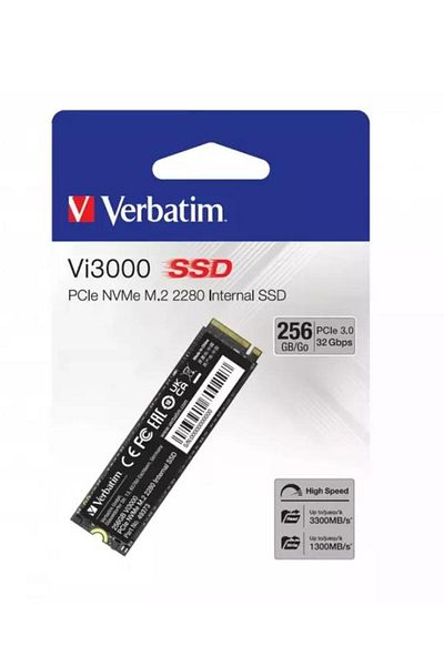Verbatim SSD Verbatim Vi3000, 256GB, PCIe Gen.3 NVMe, M.2