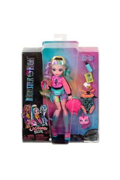 MONSTER HIGH Papusa Monster High Lagoona Blue, cu animalut si accesorii