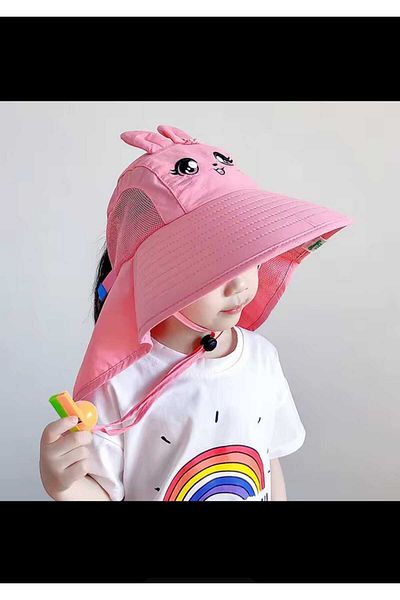 EMKSHOP Uv Protection Extra Wide Children's Hat with Whistle (3-10 Years) (Breathable Fabric)