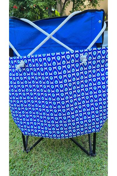 Land of Souvenir Durable Fabric Large Beach Bag with Evil Eye