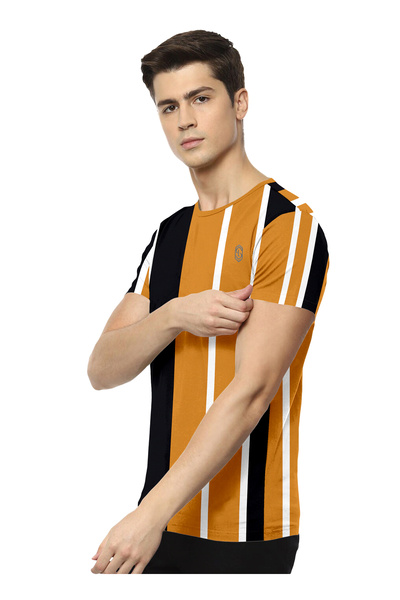 LAUREN SMITH Men’s Cotton Rich Casual Stripes T-Shirt - Lauren Smith Men’s Collection