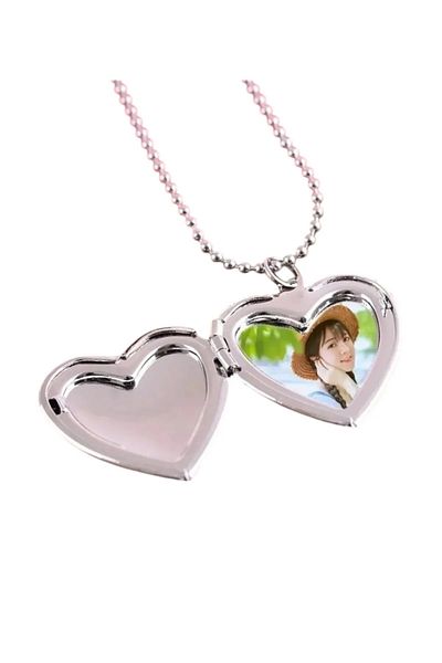 İYİ MODA Romantic I Love You Written Picture Necklace |   Lux Gift Heart Pendant with Lid and Inside Opening