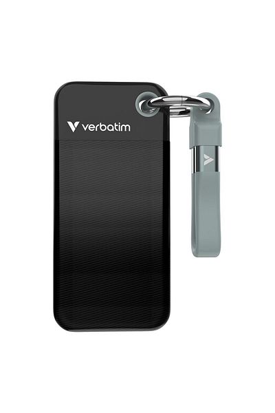 Verbatim Verbatim Pocket external SSD, 1TB, USB 3.2 Gen 2 (Black/Grey)
