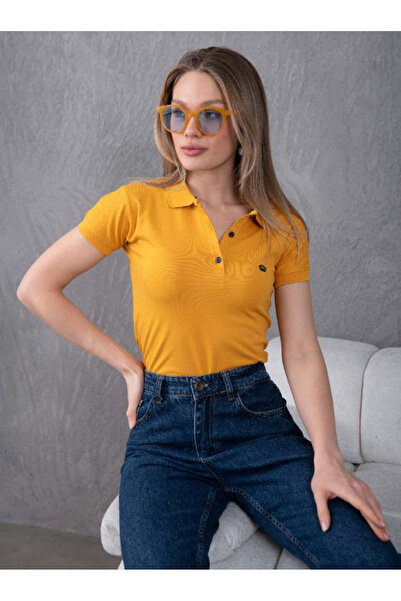 Star Fashion Tricou polo, din bumbac, cu 3 nasturi la baza gatului