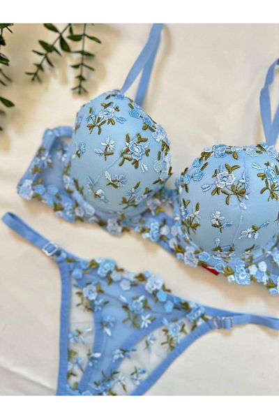 CES'Y LİNGERİE Set sutien cu susținere pentru gard, cu sârmă push-up, sexy, casual și elegant