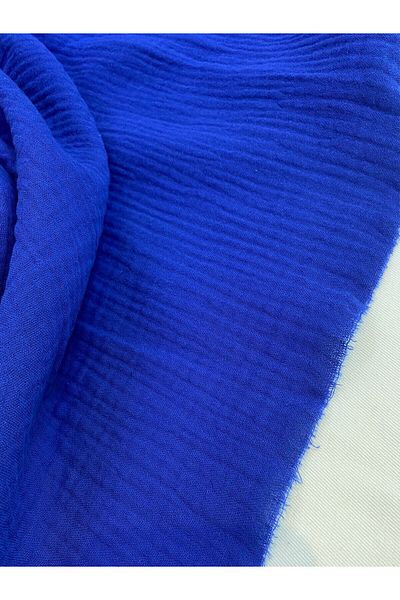 Yiğit Kumaş Saks Blue Muslin Fabric