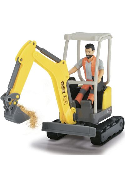 Dickie Set Excavator Wacker Neuson Dickie Toys, 15 cm, cu accesorii