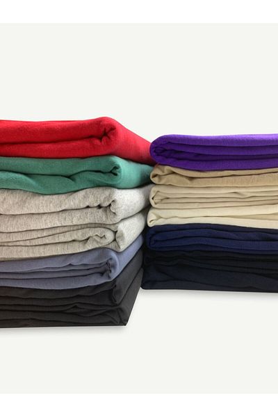 Yiğit Kumaş Single Jersey Fabric Combed Cotton Set, 14 Pieces with Lengths between 100-110 cm