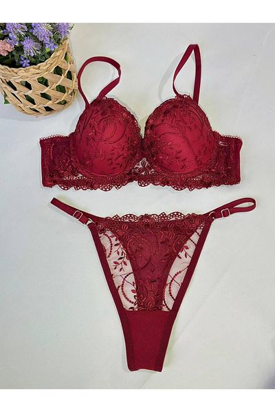 CES'Y LİNGERİE SET DE SUTIEN SEXY DE ZILNIC STILAT CU SUTĂ PUSH-UP SUPORTĂ
