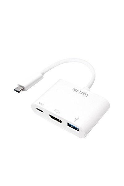 LogiLink Adaptor LogiLink, USB-C -> HDMI USB-C, USB 2.0, 0.2 m, Alb