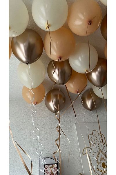 PartyPoo Bride to Be 3 Chocolate 3 Sea Sand 4 Salmon Pastel Balloon Set – Bachelorette and Party Ornament