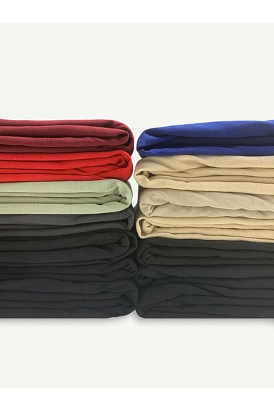 Yiğit Kumaş Single Jersey Fabric Combed Cotton Set, 14 Pieces with Lengths between 100-120 cm