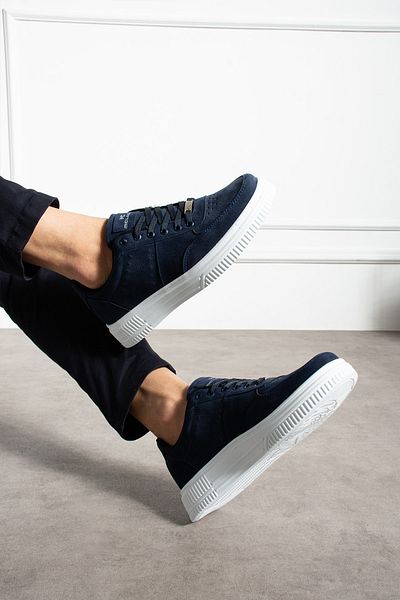 MCLACOS Men's Sneaker Casual Sports Shoes High Sole Navy Blue - Comfortable Design Q3