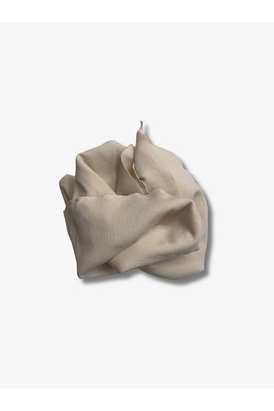 Yiğit Kumaş Cream Camisole (Ribbed Ribbed) Fabric, Piece 75X140 cm