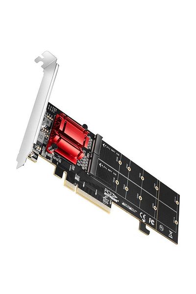 Axagon Adapter AXAGON PCEM2-ND 1x PCI-E Male - 2x M.2 PCI-E SSD