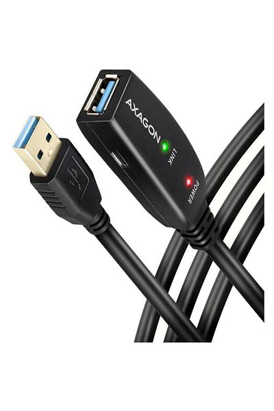 Axagon AXAGON ADR-305 cable, USB 3.0, extension cable 5m, active, USB-A male, USB-A female (Black)