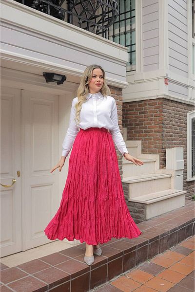 aytenli Elastic Waist Fits up to Size S XL Standard Size Maxi Length Wrap Skirt