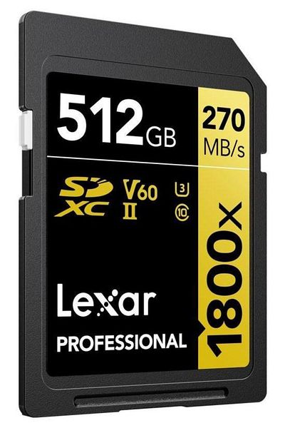 Lexar Card de memorie Lexar Professional 1800x, 512GB, SDXC, UHS-II U3