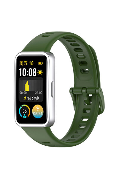 Novatis Huawei Band 8 / Band 9 / Band 10 Uyumlu Silikon Kordon Metal Pim ve T...