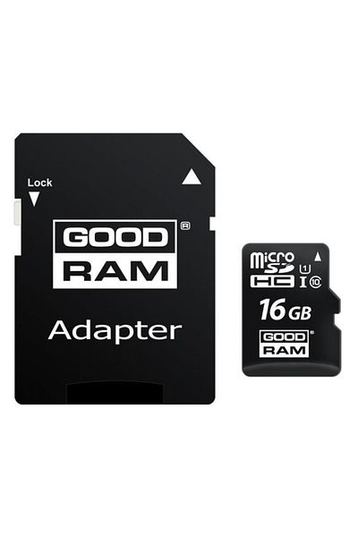 Goodram Goodram microSDHC 16GB memory card, Class 10 + microSD adapter