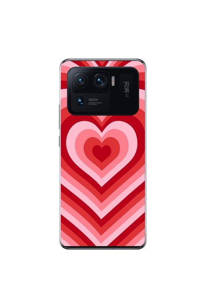 Dali Design Xiaomi Mi 11 Pro Compatible Transparent Case with Heart 3 Design