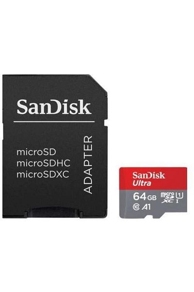 SanDisk Card de memorie SanDisk Ultra microSDXC, 64GB, UHS-I, 140MB/s + Adaptor SD