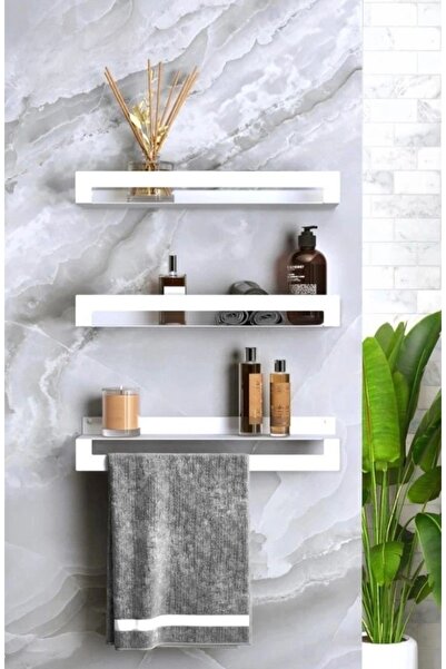 Banyo Düzenleyici Duş Rafı 3lü Set Şampuanlık Organizer