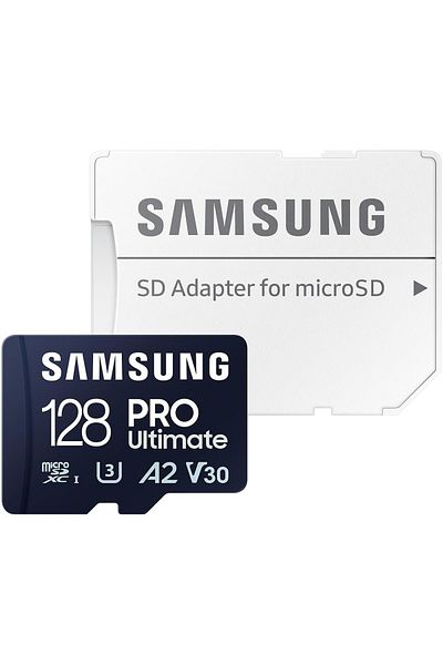 Samsung Samsung PRO Ultimate microSDXC UHS-I Memory Card, 128GB, SD Adapter, Blue