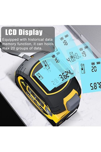beauty pack Professional multifunctional tape measure with 3 in 1 laser, 60m measurement