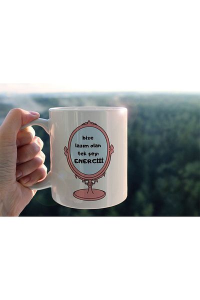 hediyenebak All We Need Is Energy Custom Design Printed Ceramic Coffee Tea Mug