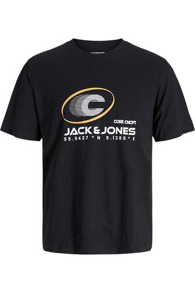Jack & Jones Tricou JACK &JONES Vibrant Crew Neck AW24 - 12277744-Black