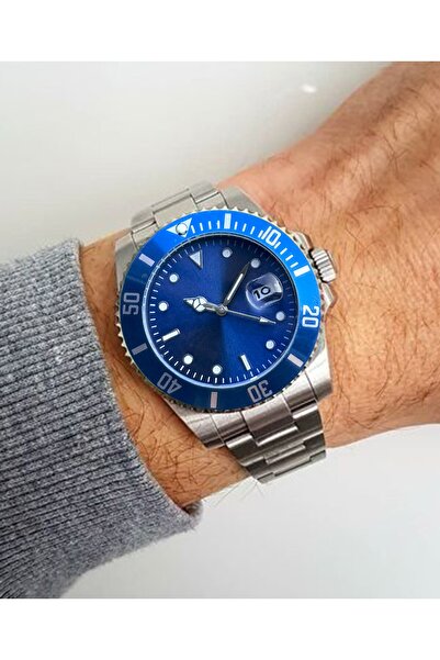 Tulpar Premium Series Silver Color Blue Dial Steel Band Men Wrist Watch in Special Box