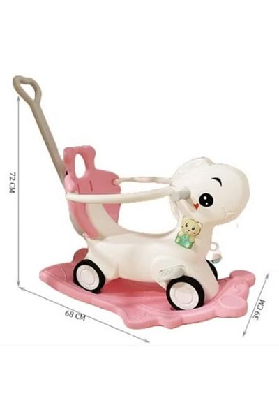 FULLJOY Ride-on car with backrest for toddlers with detachable balance board and music 3*1, 68*39*72 cm