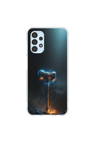 Dali Design حافظة شفافة متوافقة مع هاتف Samsung Galaxy A13 مع تصميم مطرقة