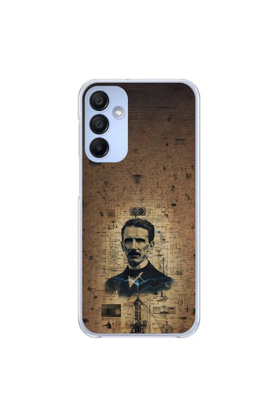 Dali Design Samsung Galaxy A15 Compatible Transparent Case with Tesla Design