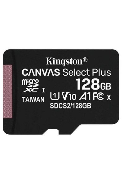Kingston Card de memorie MicroSD Kingston Canvas Select Plus, 128GB, UHS-I, Class 10 + Adaptor SD
