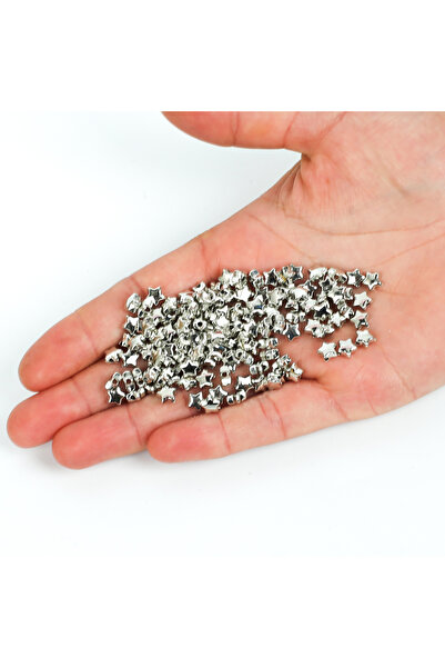 yfhobi 20 gram - 6 mm Nikel Kaplama Yıldız Desen Plastik Boncuk (20 gram - 28...