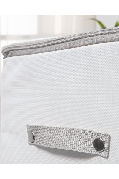 Madame Coco Flower Pattern Printed Bag - White/Gray - 64X41X35 cm